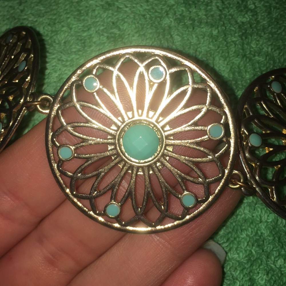Blue statement necklace - Picture 2 of 5